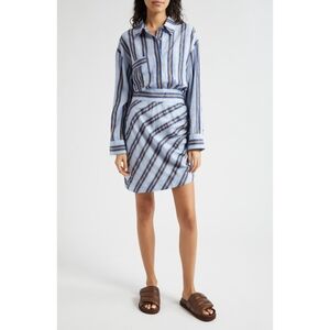 Smythe Blue Striped Shirt Dress